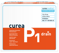 CUREA P1 drain superabsorb.Wundauflage 12x12 cm